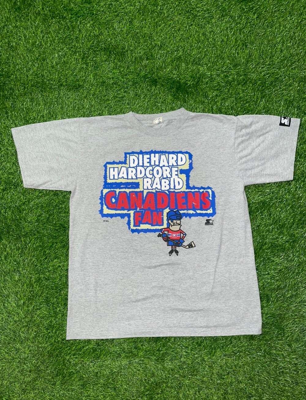 Starter Montreal Canadiens Size M T-Shirt Gray NHL